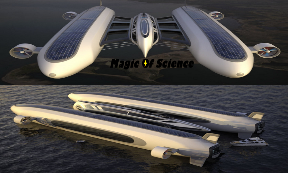 Stunning New ‘Air Yacht’ Is a Catamaran That Floats to the Skies and sea