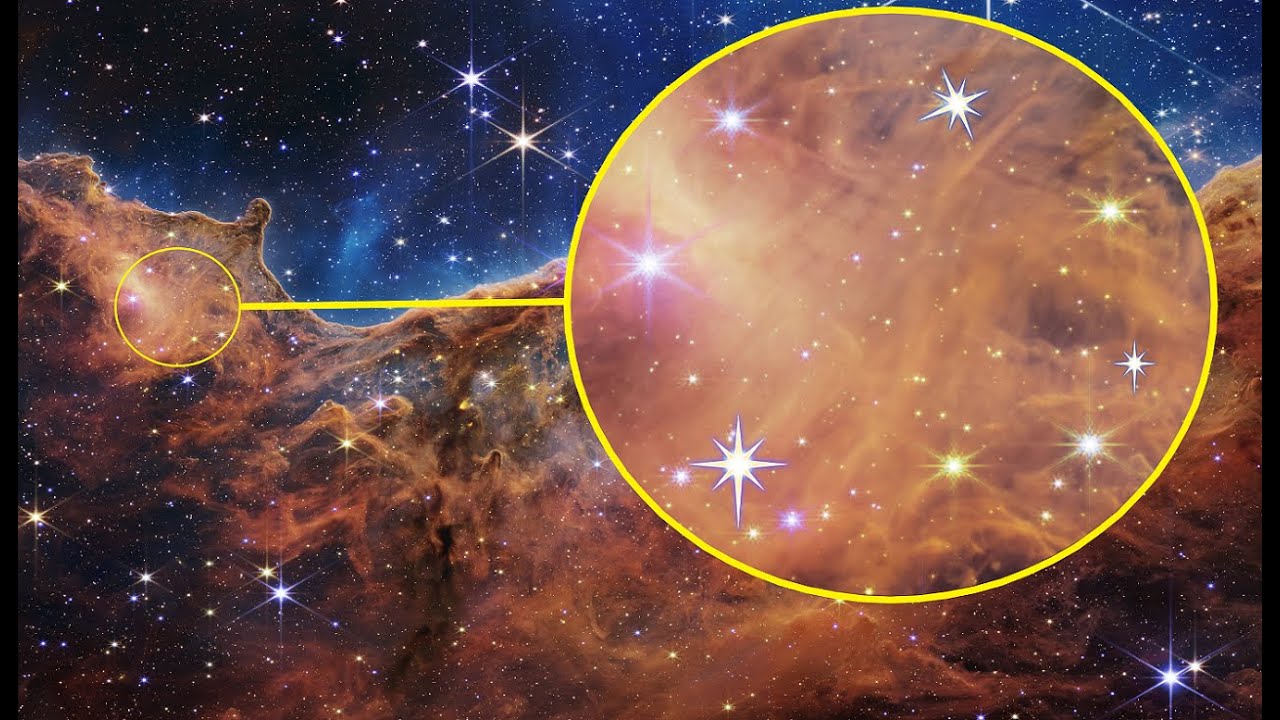 NASA James Webb Space Telescope Capture this Circular Star Arrangement in The Carina Nebula
