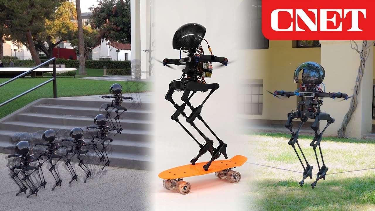 Watch This Skateboarding, Slacklining Robot :robot_face: Part Humanoid, Part Drone