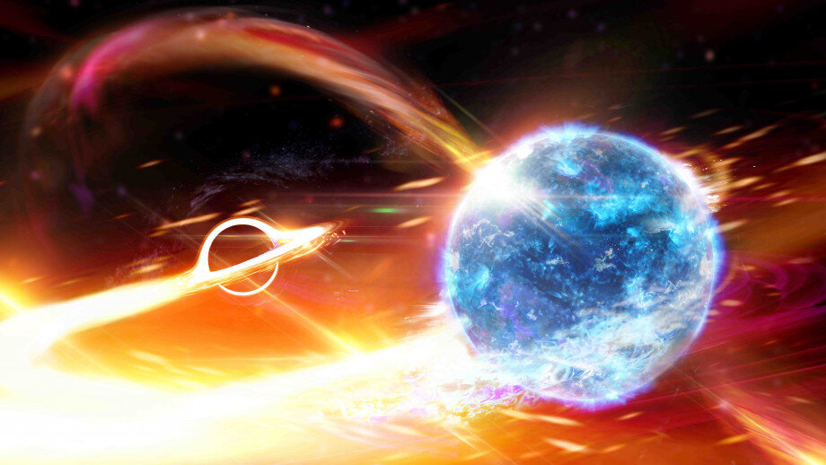 Scientists created a simulation of a black hole and neutron star merging.