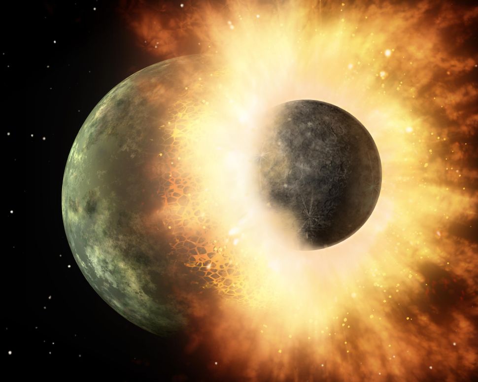 Earth’s magnetic field may have been initiated by a large space rock collision.