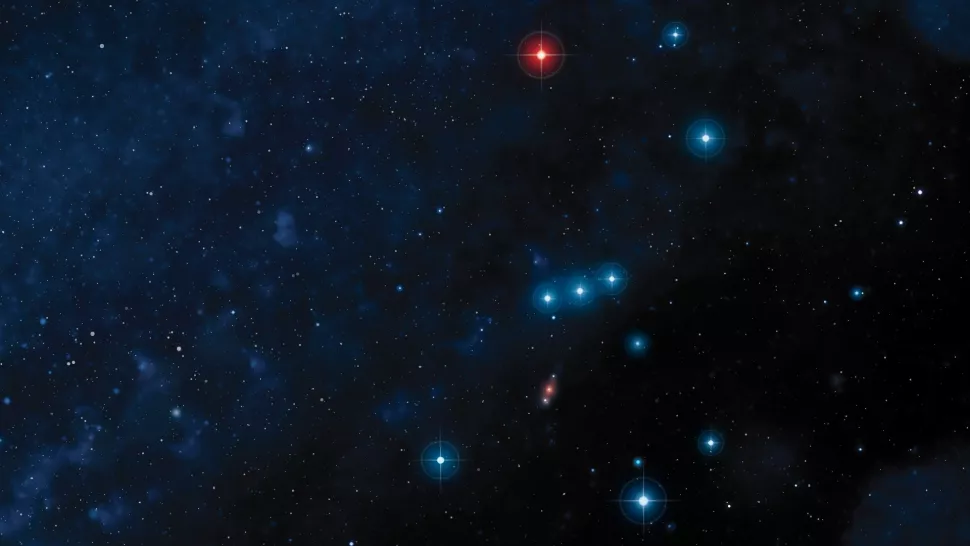 In the March night sky, the Orion constellation changes from being a hunter to being hunted.