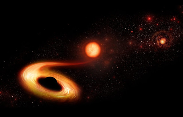 A star races through space at a staggering speed of 18 million miles per hour, orbiting the colossal black hole at the center of the Milky Way