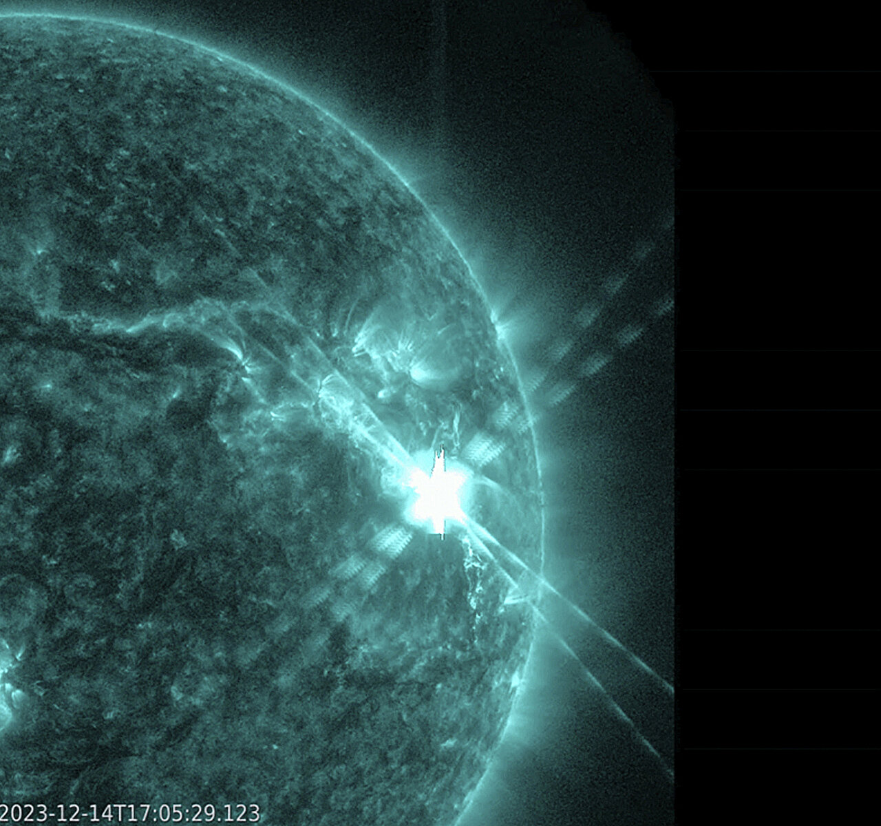 Largest solar flare in recent years causes temporary disruption to Earth’s radio signals.