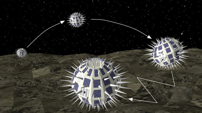 Hybrid Robotic Spacecraft and Rovers for Advanced Space Exploration