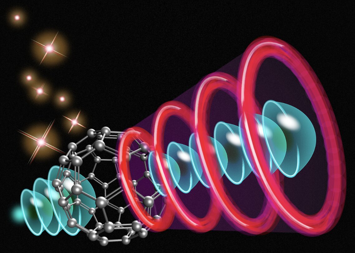 Light-Driven Modulation of a Single-Molecule Electron Emitter