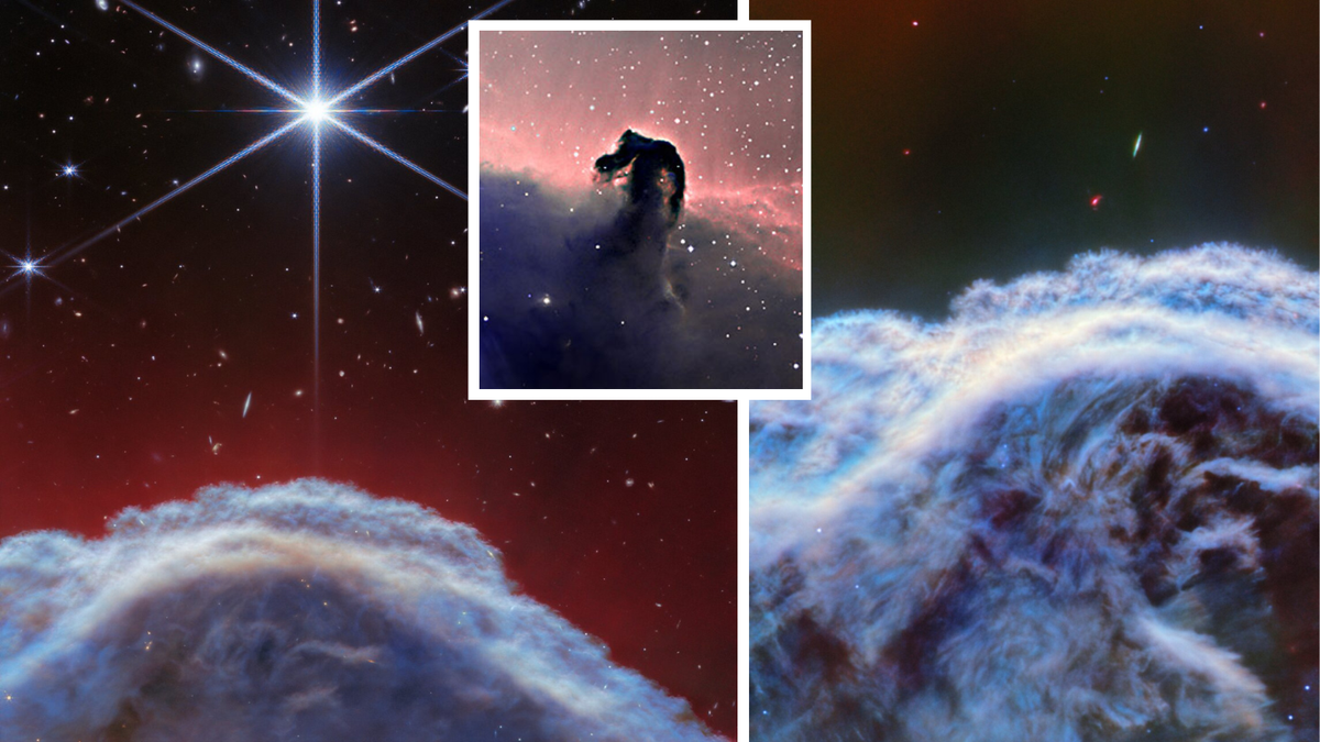 The Horsehead Nebula is prominently featured in stunning new images captured by the James Webb Space Telescope.